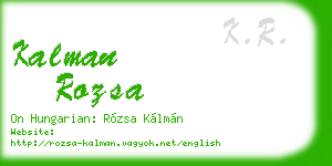kalman rozsa business card